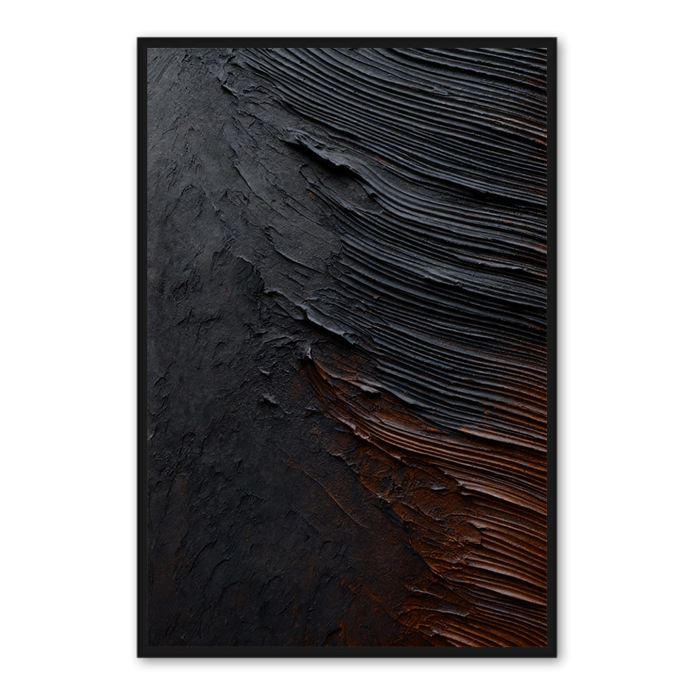 Chrono-Stratum: Metallic Flux –Textured Abstract Expressionist Oil Painting Handmade Wall Art
