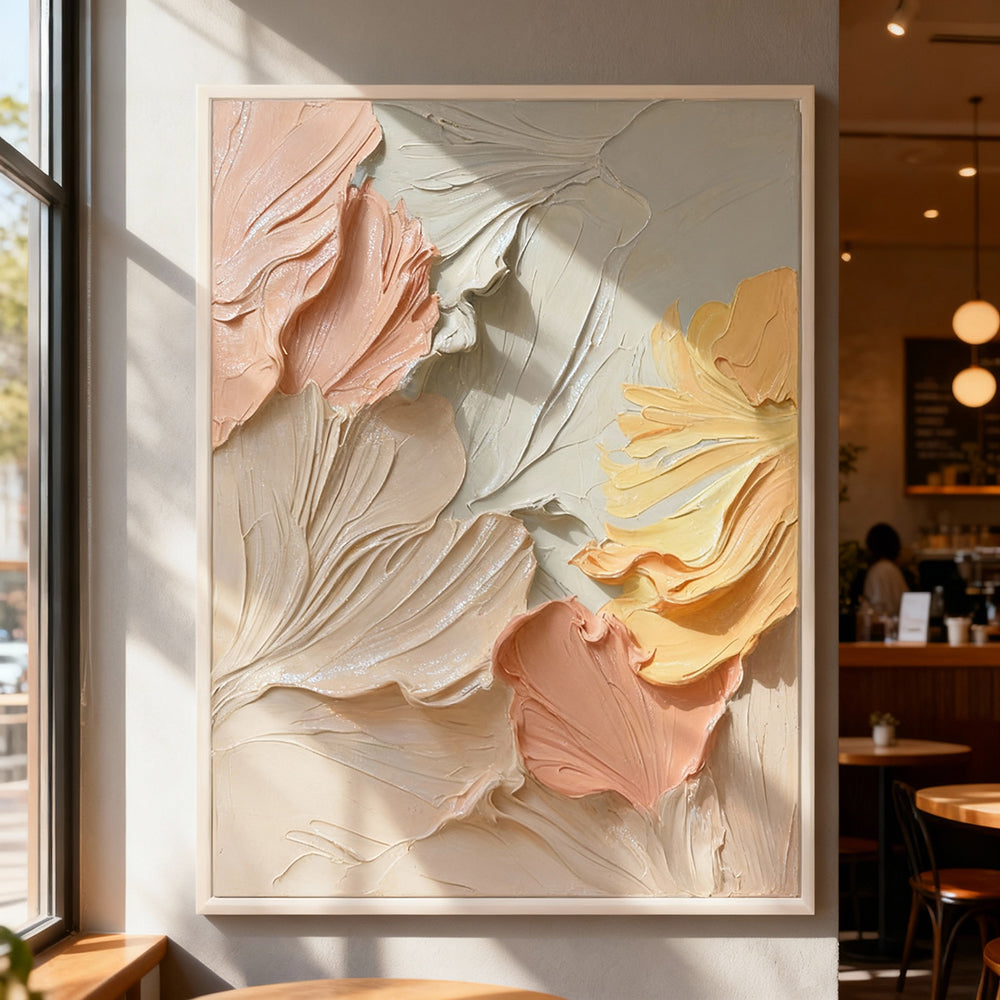 Poem of Clouds – Minimalist Abstract Texture Painting, Handmade Oil Wall Art for Modern Interior Decoration