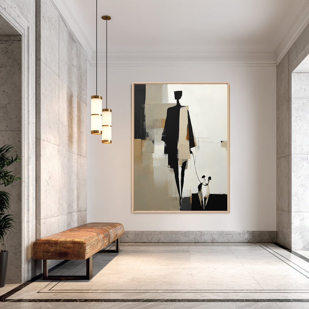 Handcrafted Painting Silent Stroll A Handmade Abstract Journey