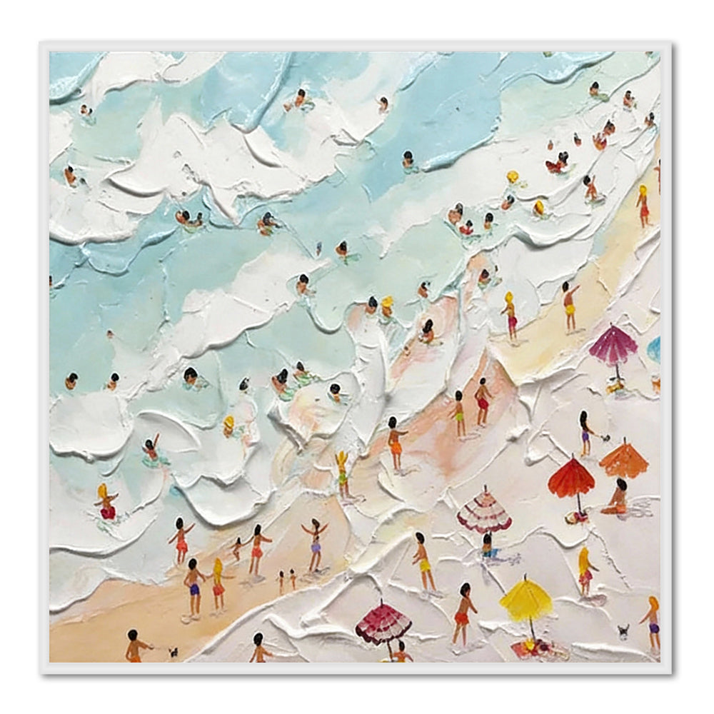 Beachside Bliss A Handcrafted Celebration of Coastal Serenity-square canvas