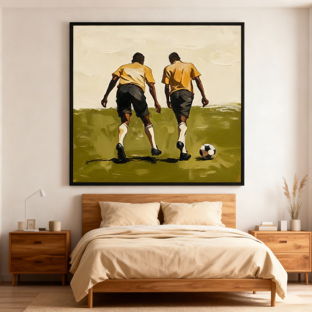 The Field of Youth – Modern Figurative Style Handmade Oil Painting Wall Art