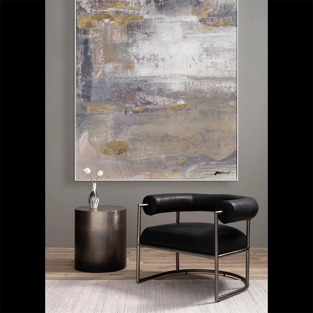Textured abstraction in natural colors brings warmth and quiet luxury to modern interiors