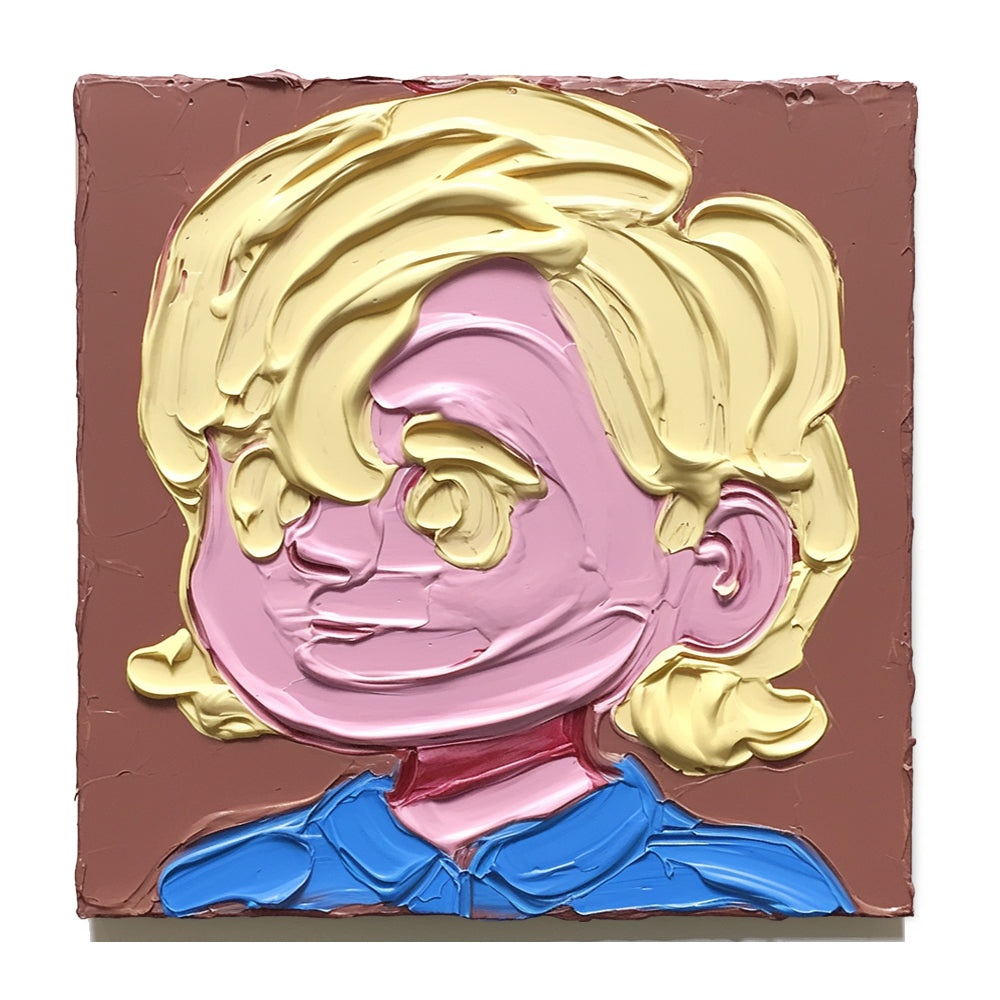 Playful Impasto Portrait A Boy’s Expression