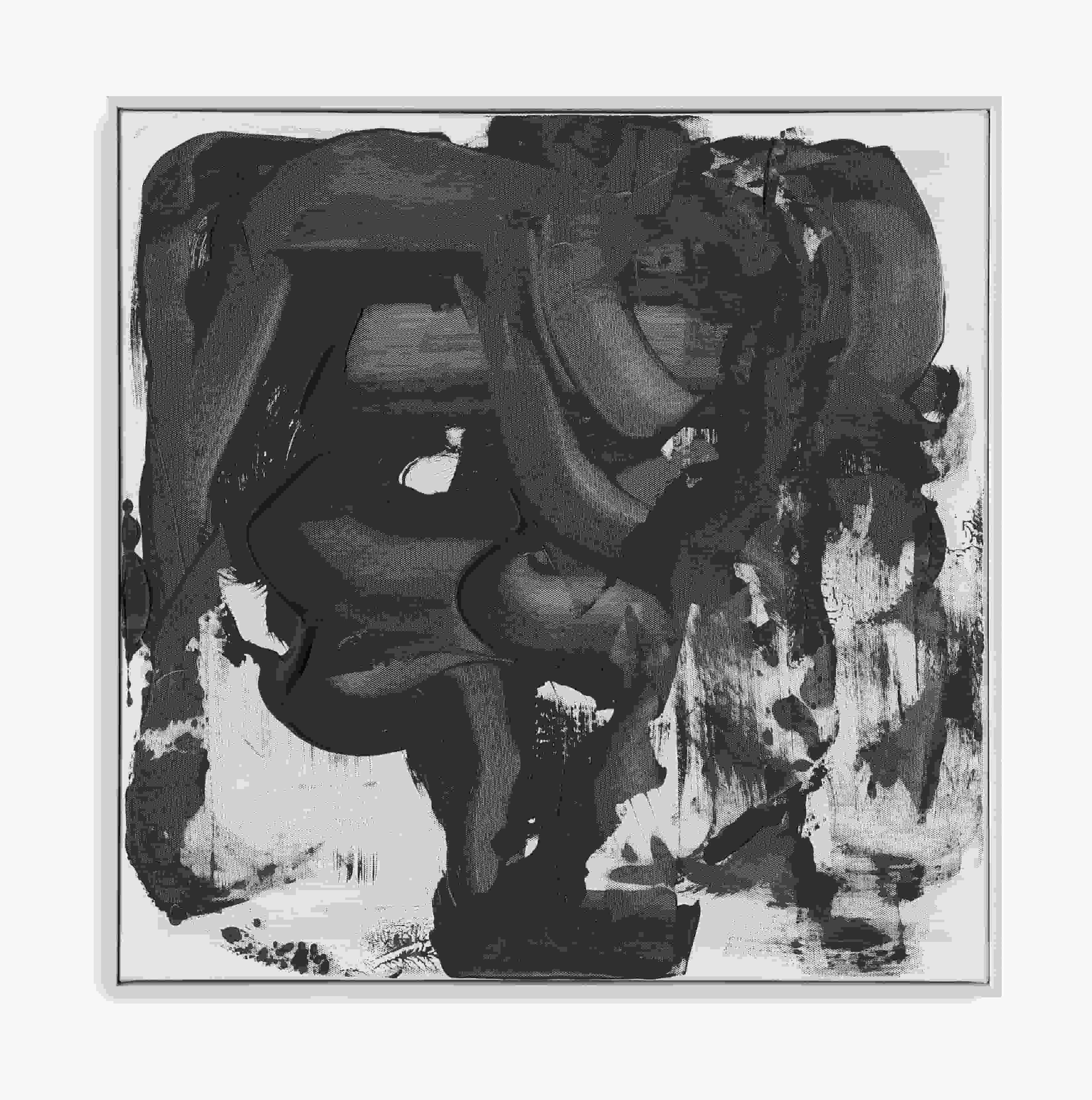 Handmade Abstract Wall Art – Black and White Textured Modern Painting