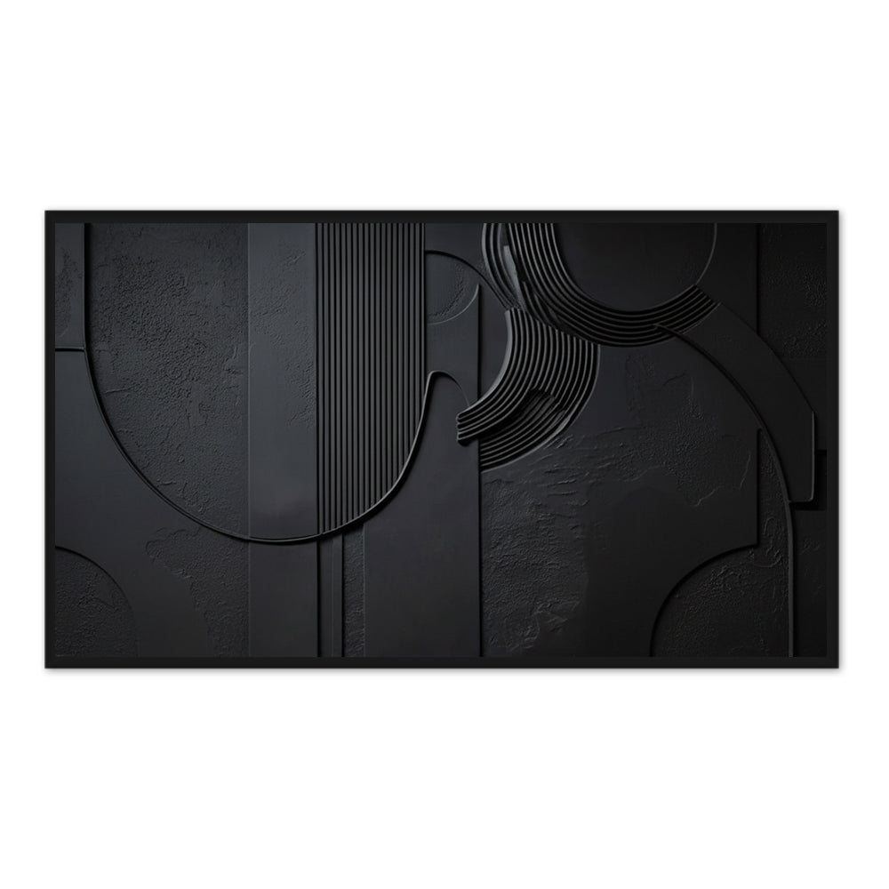 Obsidian Flow Handmade Painting-Horizontal Orientation