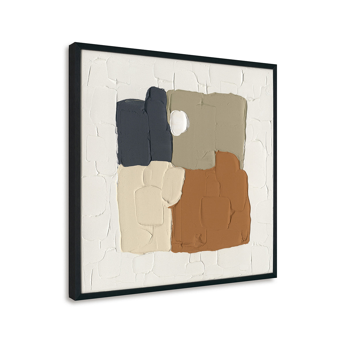 Textured geometry meets serene tones, creating timeless harmony for modern living spaces.