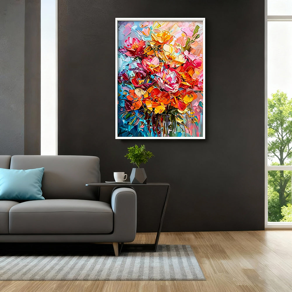 Morning Blossoms – Impressionist Floral Texture Painting