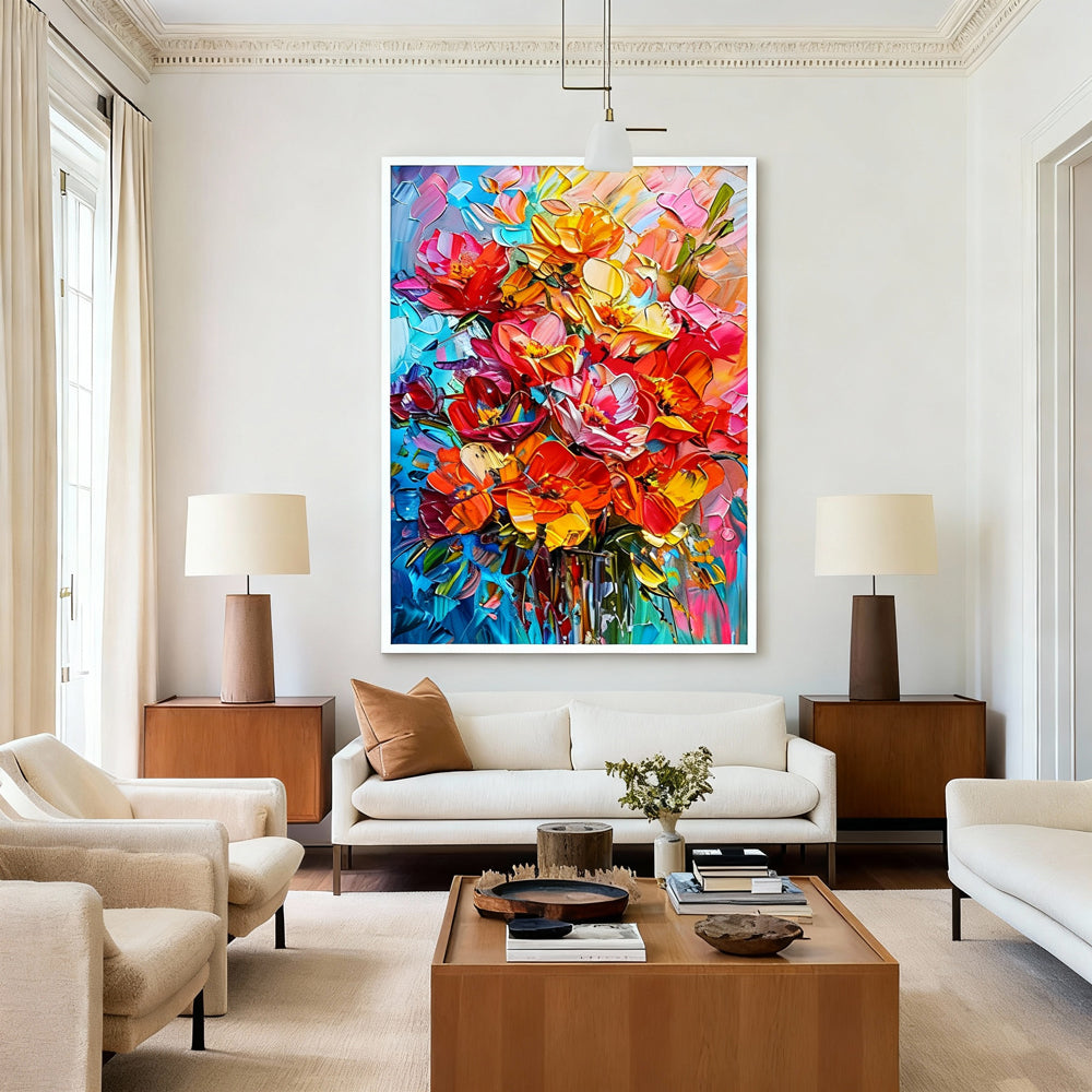 Morning Blossoms – Impressionist Floral Texture Painting