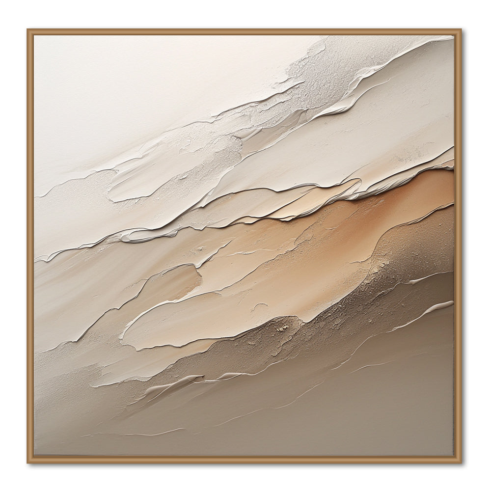 Desert Drift Texture Art – Modern Abstract Style Handmade Oil Painting Wall Art