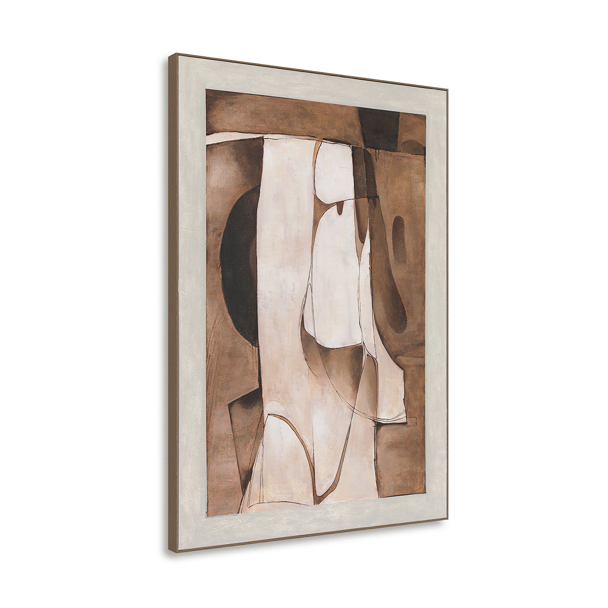 Warm Neutral Earth Tones Hand-Painted Abstract Canvas