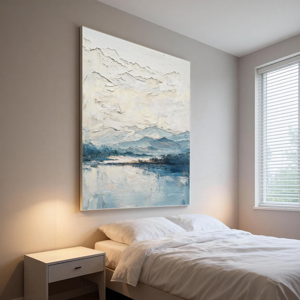 Serene Mountain Landscape – Handcrafted Oil Painting