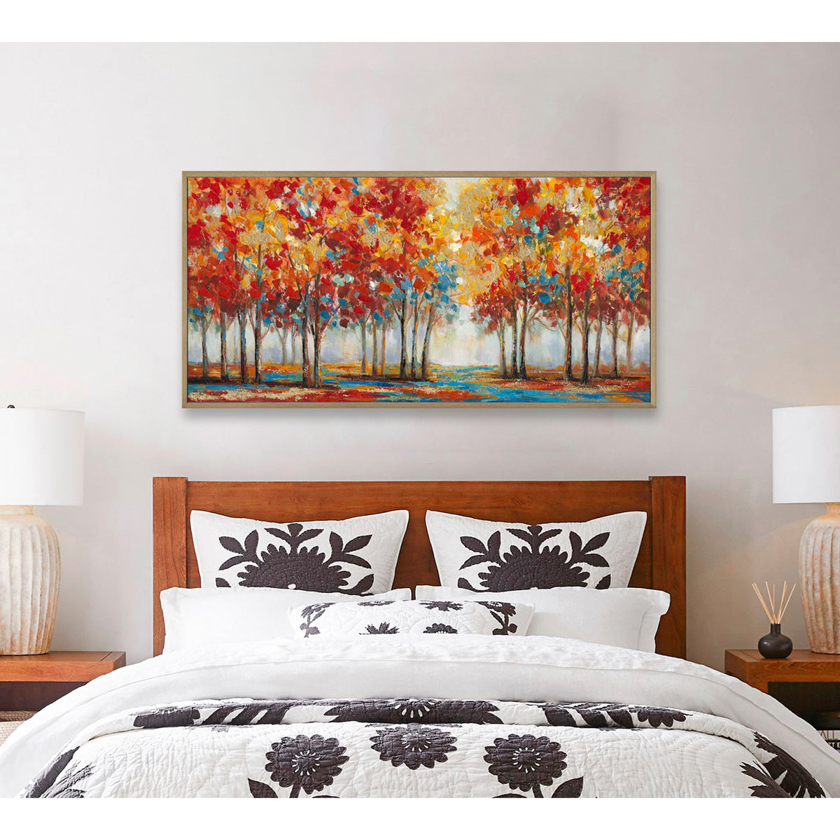 Golden Forest Symphony Handcrafted Painting Wall Art